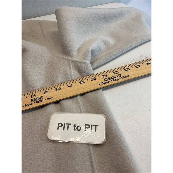 Lafayette 148 Sweater Open Front Cardigan Cashmere/ Wool Ivory Gray size SM - Picture 6 of 8